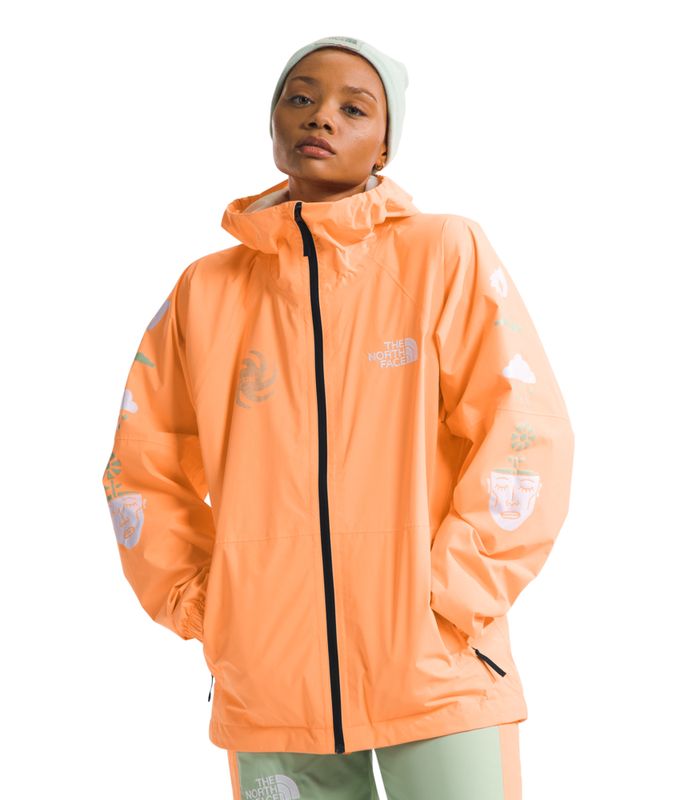 Chamarra Impermeable Build Up Mujer, Naranja