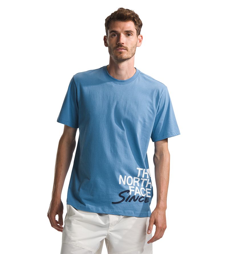 Playera manga corta cheap azul